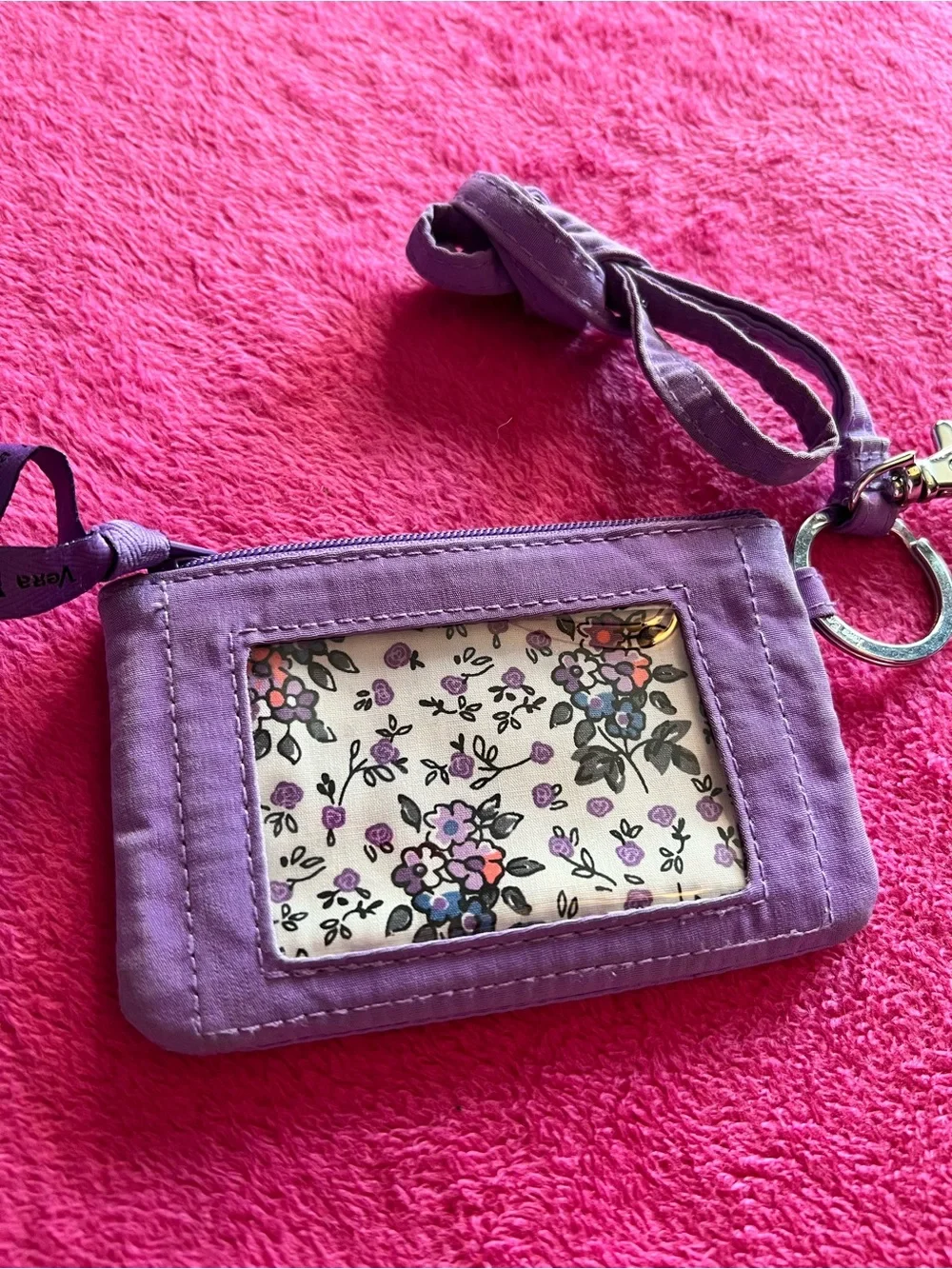 Mokara Orchid Zip ID Lanyard Combo Vera Bradley - Picture 3 of 5